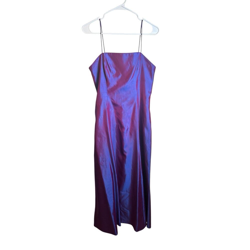 Vintage Alex Evenings Iridescent Purple Slip Dress Mermaid Size 10